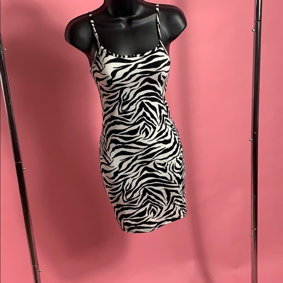 zebra bodycon dress